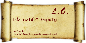 László Ompoly névjegykártya